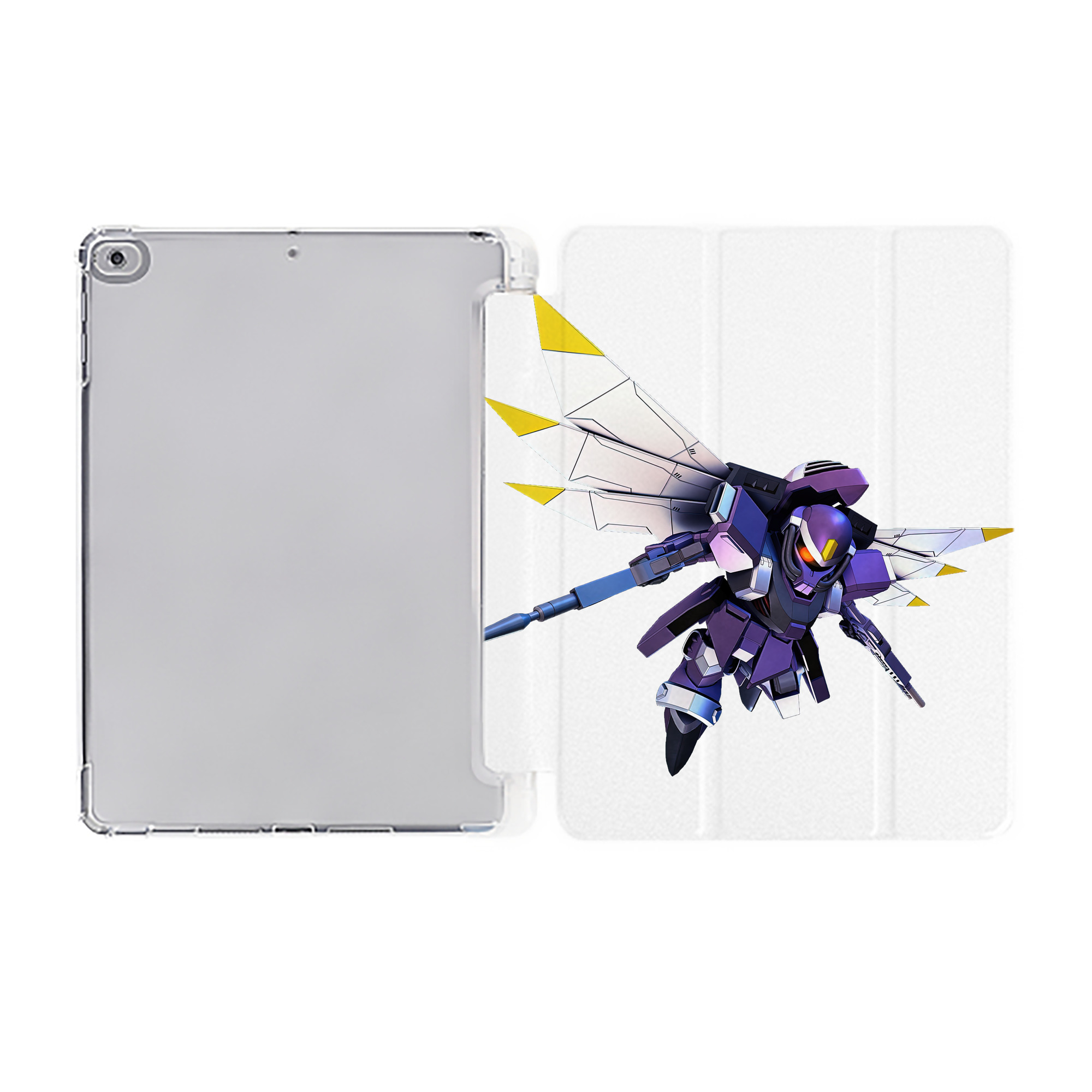 （画像用） 機動戦士ガンダム Mobile Suit Gundam IPad ケース ペン収納付き 三つ折りスタンド PUレザー×シリコン 対応機種9.5/10.5/10.9インチ